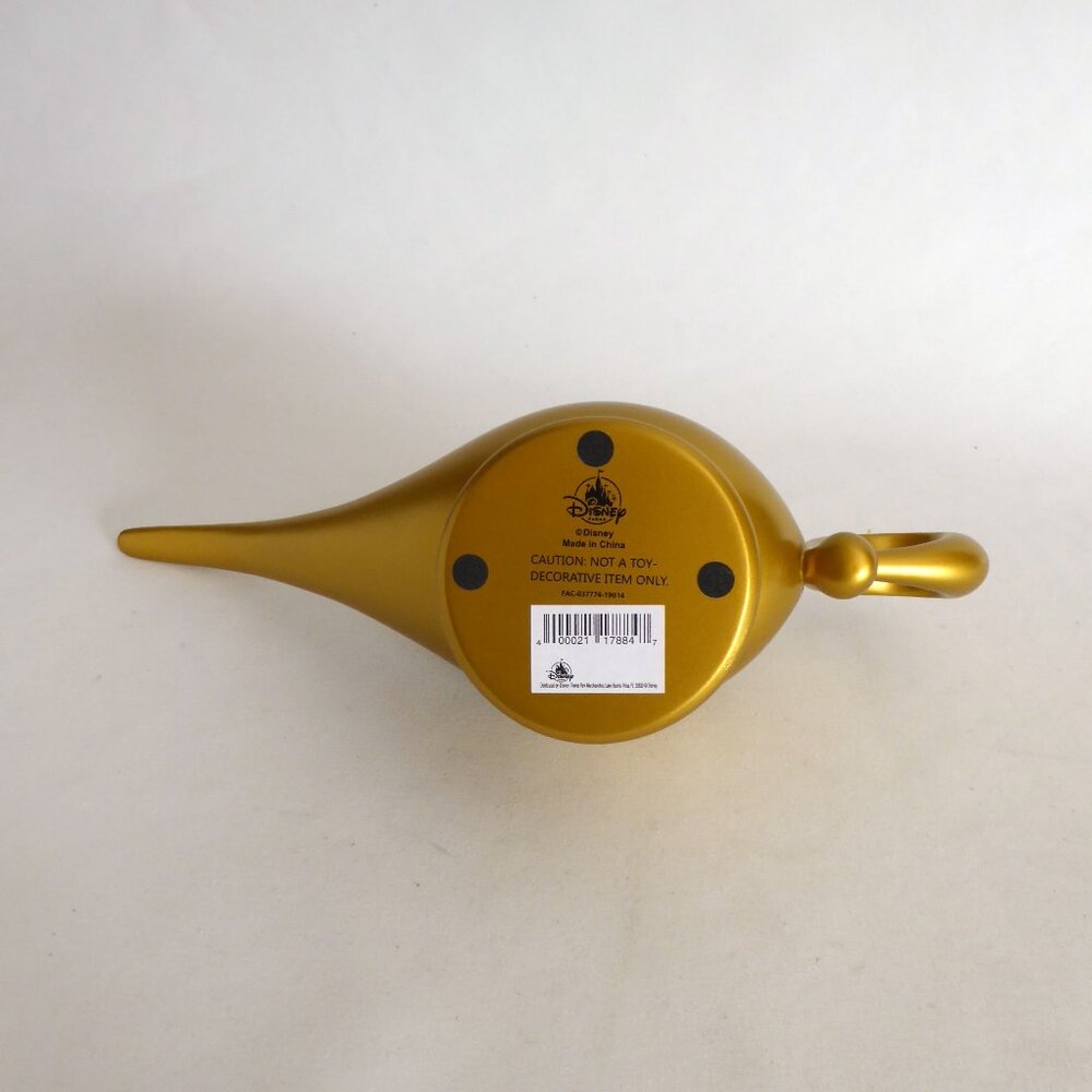 NEW 11” DISNEY ALADDIN GENIE INSIDE LIDDED GOLD LAMP RESIN SCULPTURE - Picture 12 of 15